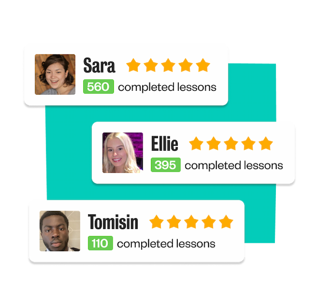 Tutor profiles and reviews